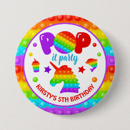 Rainbow Pop IT Fidget Leksak Födelsedagsfest Knapp