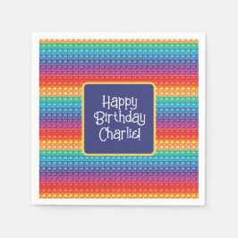 Rainbow Pop IT Fidget Leksak Mönster Personlig Pappersservett