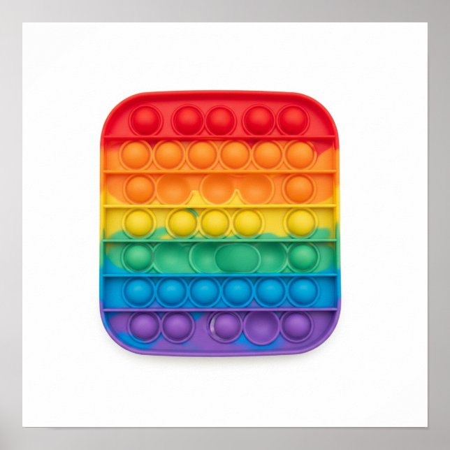 Rainbow Pop-it Fidget Poster (Framsidan)