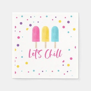 Rainbow Pop Låt oss Chill Birthday Pappersservett