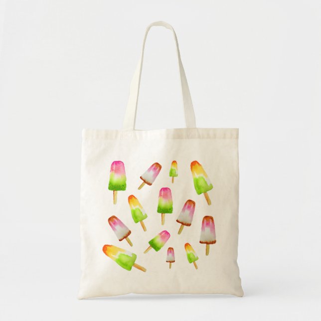 Rainbow popsicle söt sommarsemeststrand tygkasse (Framsidan)