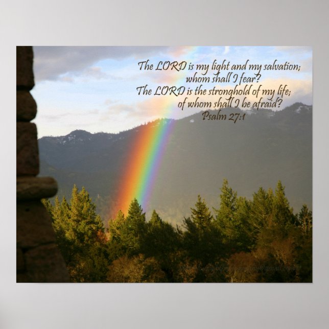 Rainbow Poster med Christian Bible Verse (Framsidan)