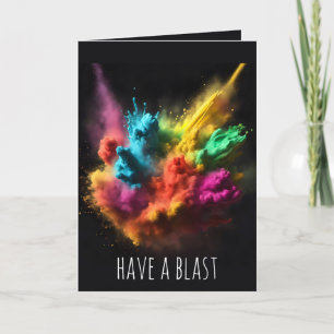 Rainbow Powder Blast Birthday Kort