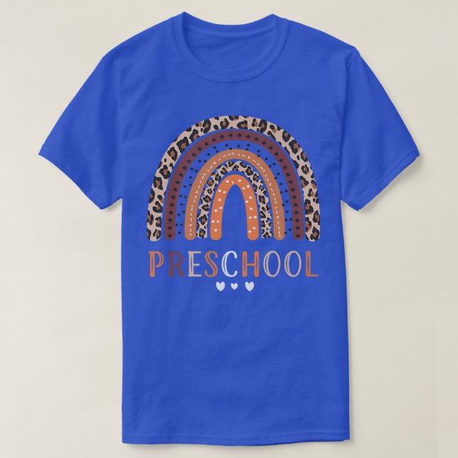 Rainbow Preschool Back to school Lacher First Day T Shirt (Design framsida)