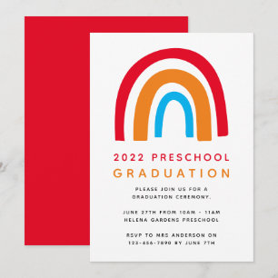 Rainbow Preschool Studenten Inbjudningar