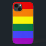 Rainbow Pride<br><div class="desc">Sedan 1979 är det populära att ha sex färg i Flagga. Antalet rand minskades till ett jämnt antal för att förhindra att mitten färg gömdes när lamporna hängs lodrätt. Indigo rand ändrades till royal blue rand.</div>