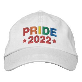 Rainbow Pride 2022 Embroied Baseball Cap Broderad Keps