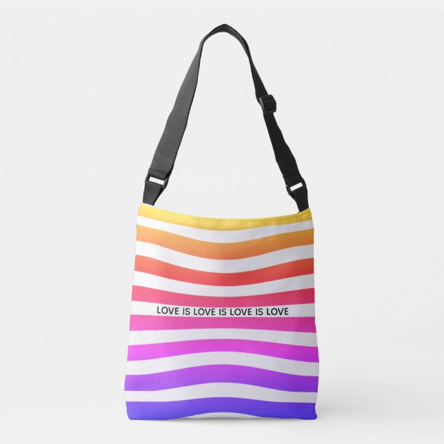 Rainbow Pride Crossbody Bag Axelväska (Framsida)