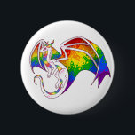Rainbow Pride Dragon Knapp<br><div class="desc">Lite drakvän i färg på ett pride flagga.</div>