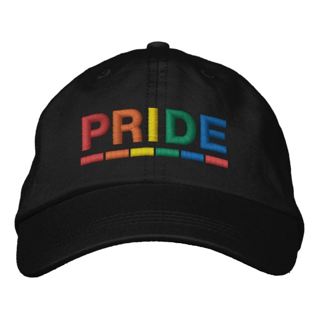 Rainbow Pride Embroized Baseball Cap Broderad Keps (Framsida)