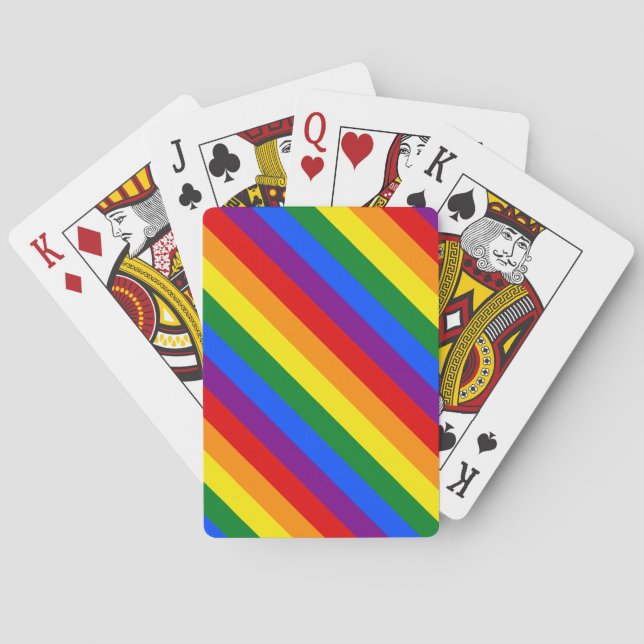 Rainbow Pride Equal Högers Diversity Inclusion Casinokort (Baksidan)