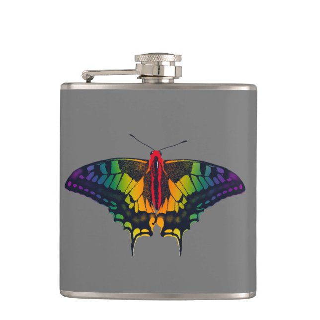 Rainbow Pride Flag Swallowtail Butterfly Fickplunta (Framsidan)