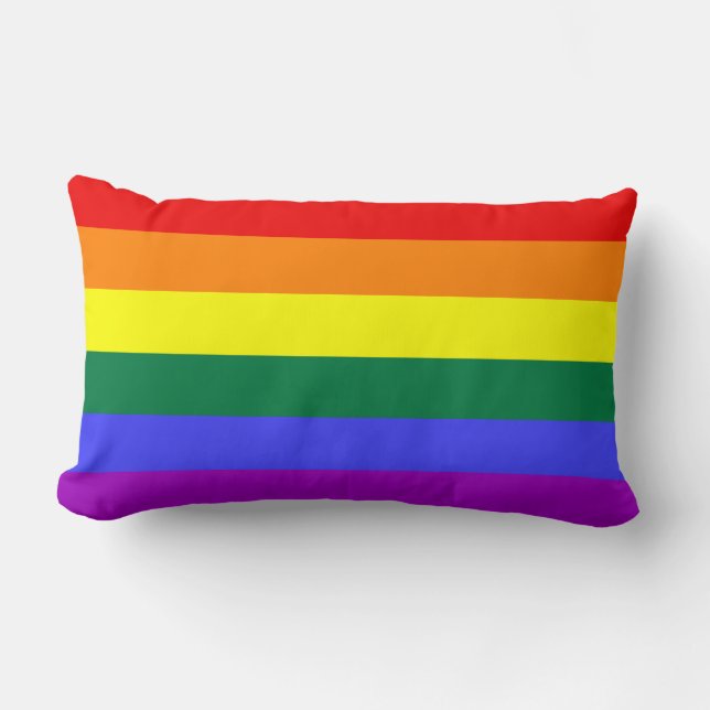 Rainbow Pride Flagga American MoJo Pillow Lumbarkudde (Framsida)