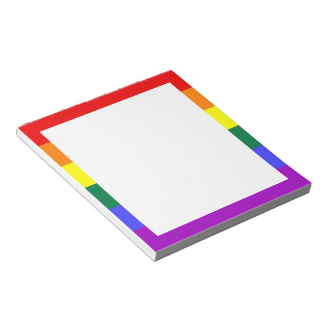 Rainbow Pride Flagga Anteckningsblock (Vinklad)