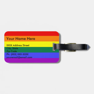 Rainbow Pride Flagga Bagagebricka