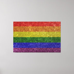 Rainbow pride flagga canvastryck