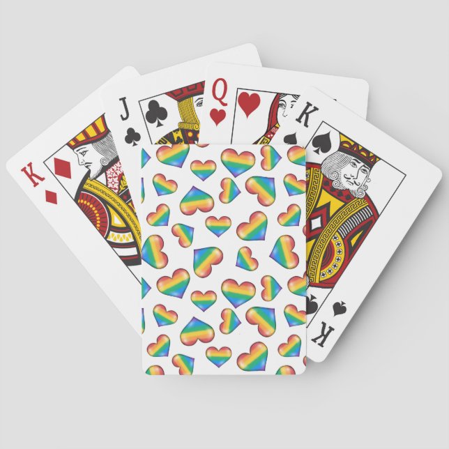 Rainbow Pride Flagga Hearearests uppspelningskort Casinokort (Baksidan)