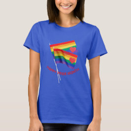 Rainbow Pride Flagga Heart Kärlek Kvinnor i T-shir T Shirt