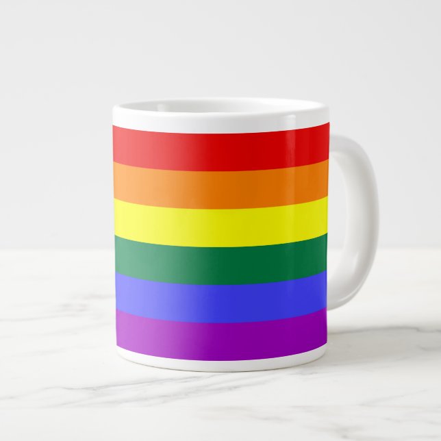 Rainbow Pride Flagga Jumbo Mugg (Framsida höger)