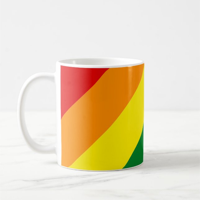 Rainbow Pride Flagga Kaffemugg (Vänster)