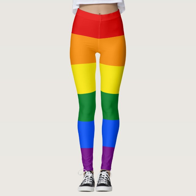 Rainbow Pride Flagga Leggings (Framsida)