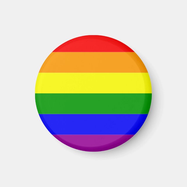 Rainbow Pride Flagga LGBTQIA+ Magnet (Framsidan)