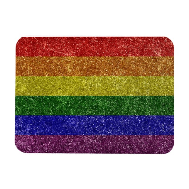 Rainbow pride flagga magnet (Horisontell)