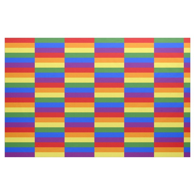 Rainbow Pride Flagga Mönster Geometric Tyg (Fat Quarter)