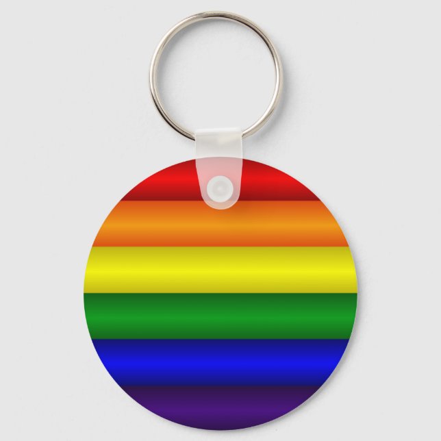 Rainbow Pride Flagga Nyckelring (Framsida)