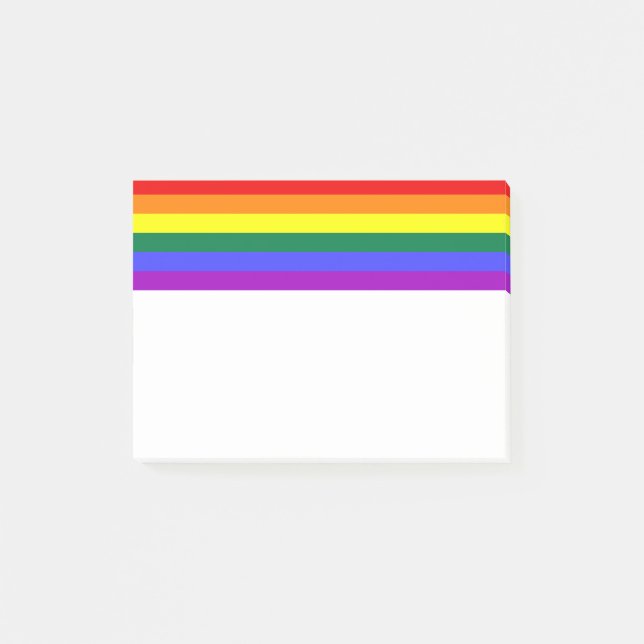 Rainbow Pride Flagga Post-it Block (Framsida)