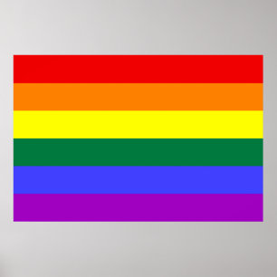 Rainbow Pride Flagga Poster