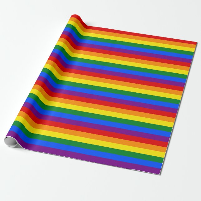 Rainbow Pride Flagga Presentpapper (Utrullad)