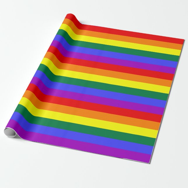 Rainbow Pride Flagga Presentpapper (Utrullad)