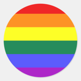 Rainbow Pride Flagga Sticker Runt Klistermärke