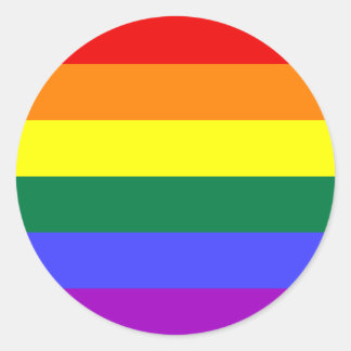 Rainbow Pride Flagga Sticker Runt Klistermärke