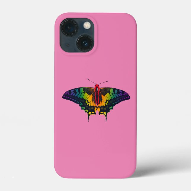 Rainbow Pride Flagga Swallowtail Butterfly (Baksida)