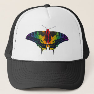 Rainbow Pride Flagga Swallowtail Butterfly Keps