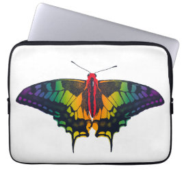 Rainbow Pride Flagga Swallowtail Butterfly Laptop Fodral
