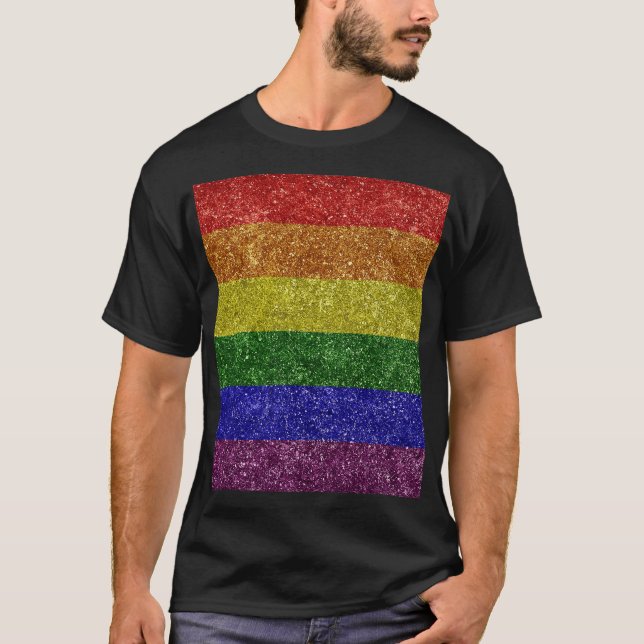 Rainbow pride flagga t shirt (Framsida)