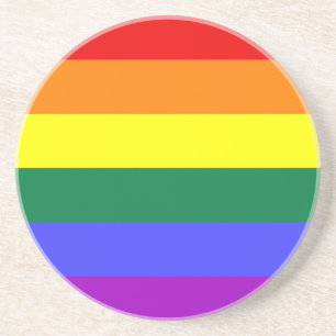 Rainbow Pride Flagga Underlägg Sandsten