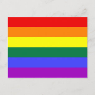 Rainbow Pride Flagga Vykort