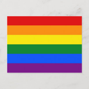 Rainbow Pride Flagga Vykort