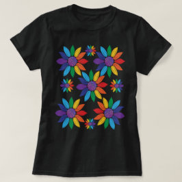 Rainbow Pride Flowers T Shirt