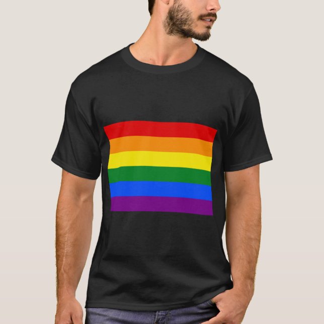 Rainbow Pride  funny T Shirt (Framsida)