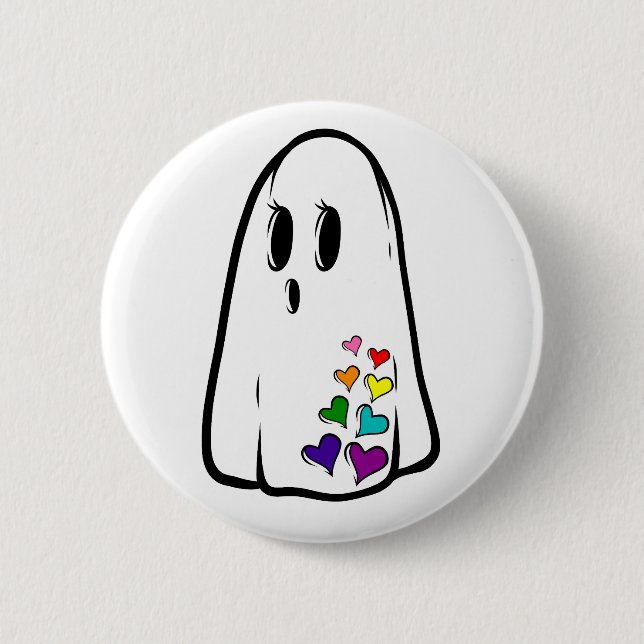 Rainbow Pride Ghost Knapp (Framsida)