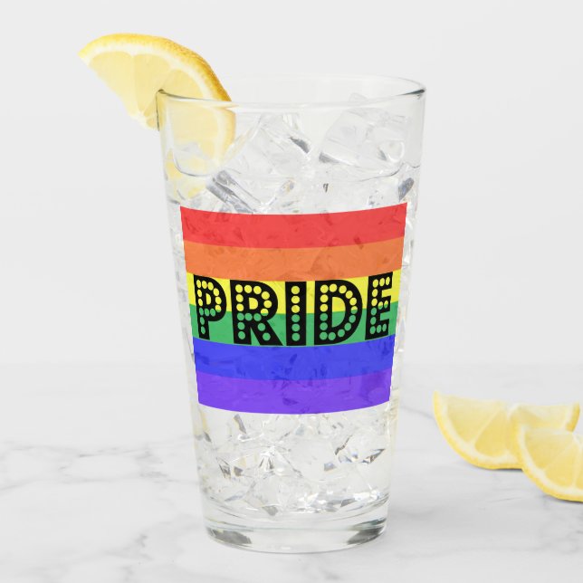 Rainbow Pride Glaskopp (Framsida Ice)