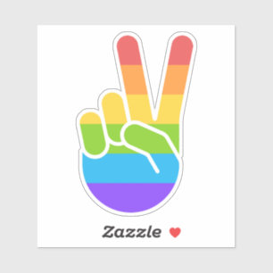 Rainbow Pride Hand Fredstecken Kiss Clickcker Klistermärken