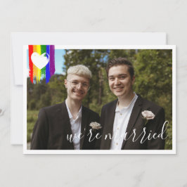 Rainbow Pride Heart Gay Marriage Notice Meddelande