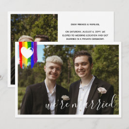 Rainbow Pride Heart Gay Marriage Notice Meddelande