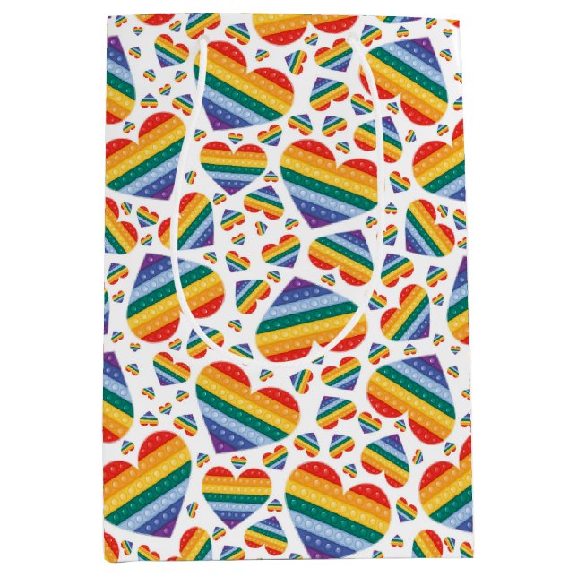 Rainbow Pride Hearts Gift Bag (Framsidan)